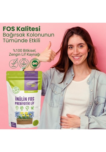 Parmor İnülin Fos Prebiyotik Lif - 1 Kg Inulın