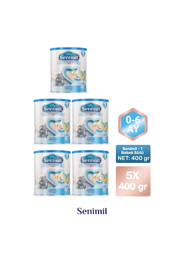 Senimil 1 Bebek Sütü 400 G 5 Adet