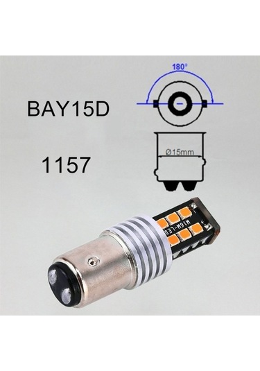 Createtech Smd Led Lambası, Kırmızı Işık Fren Dc Arka Araç Adet 3w 300lm 2835 2 12v 1157/bay15d Di