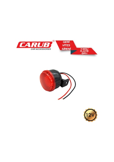 Carub 12v Geri Vites Siren Mini 6 Sesli Plastik Işıklı 5 Cm Br2740710