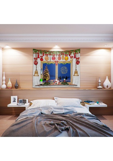 Suofeng Noel Dekoru Battaniye 80x60 İnç - Su Geçirmez, Renkli Desenli, Dayanıklı Poliester Duvar Örtüsü DiğER