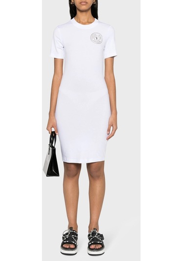 Versace Jeans Couture Bayan Elbise 76haot02 Cj03t G03 Beyaz