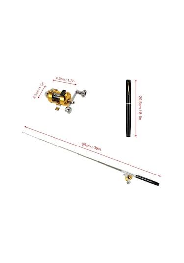 Valkyrie 1 Metre Teleskopik Mini Cep Olta Seti Kalem Kamış Olta