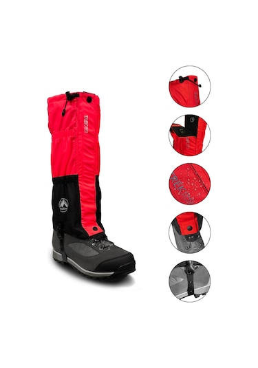 Mudemu Trekking Power Yürüyüş Tozluğu Kırmızı