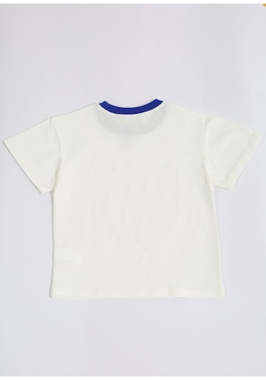 Luess Erkek Çocuk Görsel Baskılı Alt Üst Takım - Beyaz - Mavi Luess Erkek Çocuk Görsel Baskılı Alt Üst Takım - Beyaz - Mavi