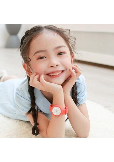 Singree Çocuklar İçin Ultrasonik Sinek Kovucu: Şarj Edilebilir Silikon Bileklik Ve Çanta Askısı - Hafif Mavi Dahili Pil