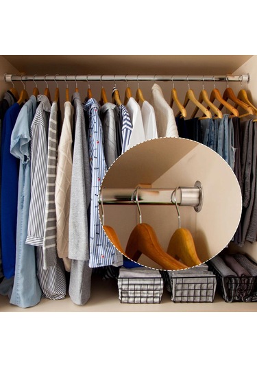 Shineyee 4 Adet Paslanmaz Çelik Dolap Çubuğu Flanşı - Ayarlanabilir, Sabit Konstruksiyonlu, Giyim/esya Asma İçin Dolap, Mutfak, Balkon Uygun