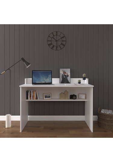 Bilgisayar Ofis Yemek Ders Çalışma Masası Çm-01-beyaz Beyaz