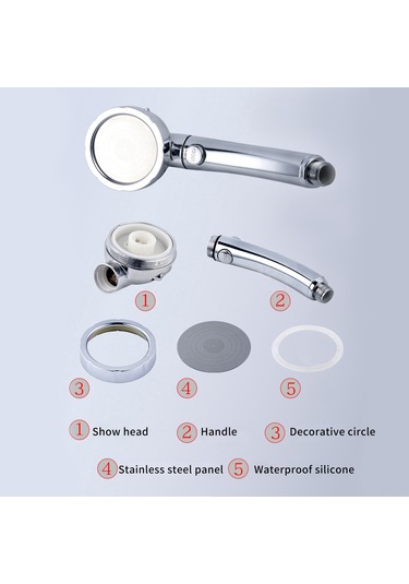 Vkemall 360 Dönebilir 3 Modlu Duş Başlığı - Püskürtme, Yağmur Ve Karışık Mod İle Pratik Banyo Keyfi Diğer