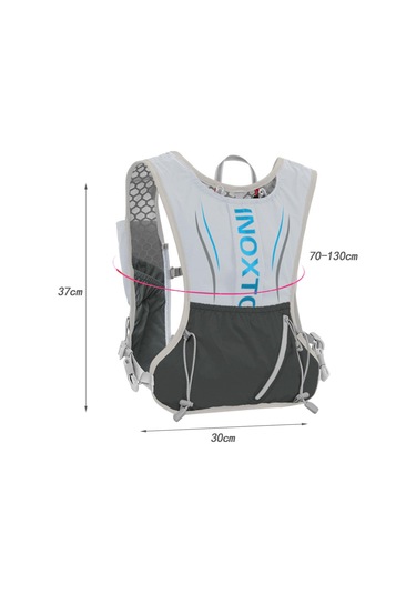 Suntek Hidrasyon Paketi Yeleği, Ayarlanabilir Koşu Takımı Gri