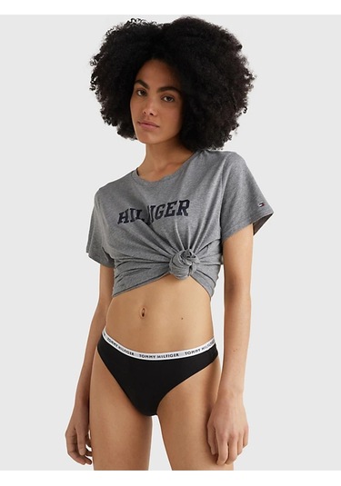 Kadın Marka Logılu Elastik Bantlı Organik Pamuklu Günlük Kullanımlı Siyah-siyah-siya-10778 Black/black/black