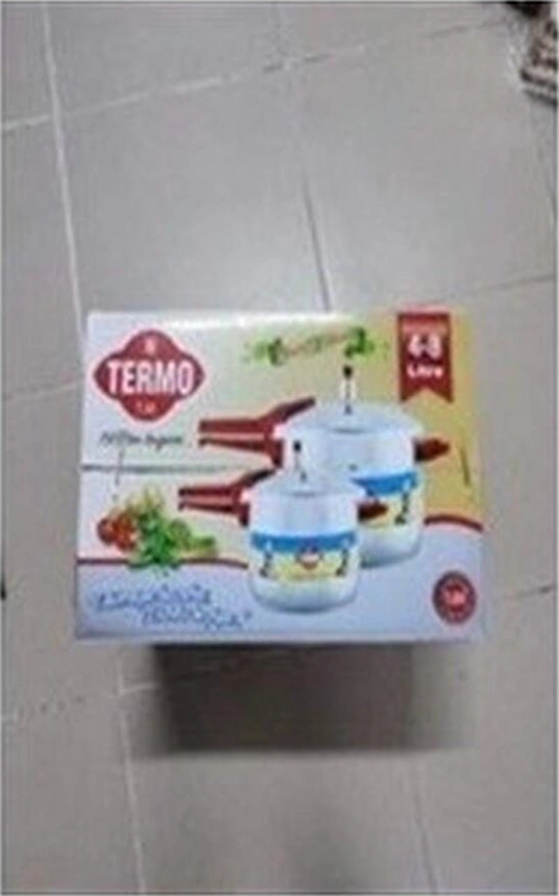 Termo Alüminyum Düdüklü Tencere 8lt Ve 4lt Tek Kapak Iki Tencre Bakır - Siyah