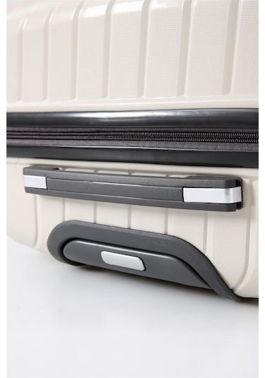 Ççs 5239 Polipropilen Büyük Boy Valiz Beyaz-antrasit Beyaz - Antrasit