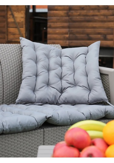 Bio-line Bahçe Mobilyası, Sandalye Ve Koltuk İçin Yastık 52x60 Cm 110840311 Gri
