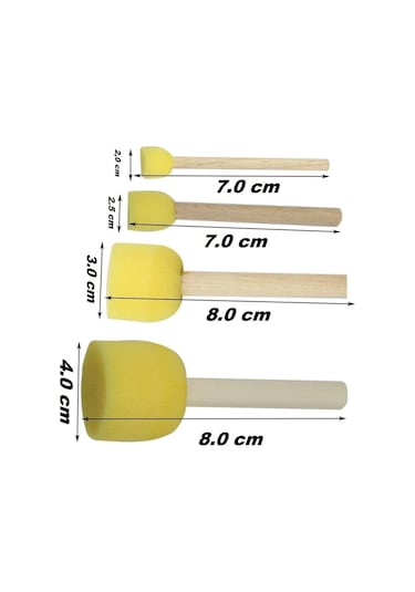 Ponpon Fırça Seti Set 4 lü