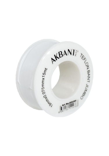 Akbant 505305 Jumbo Geniş Teflon Bant 19mm X 0 076mm X 15mt