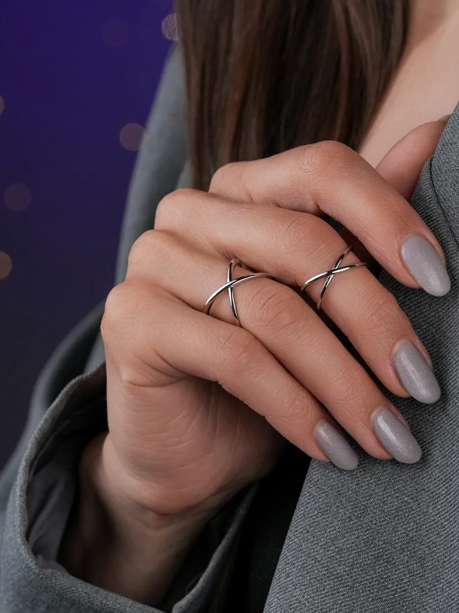 Lucente X Yüzüğü, 925 Gümüş 7700045 Gri