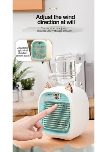 Ofis Için Mini Klima Fanı Usb Nemlendirici 3 Hız 2 Modu -c Ibc580 Beyaz