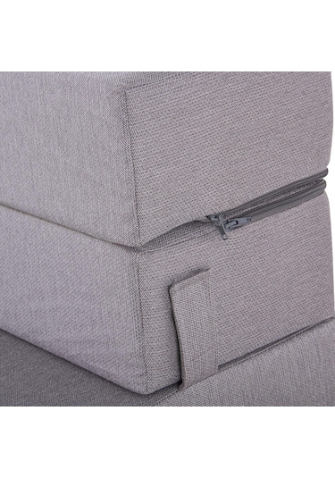 Homedius Valeria Çift Kişilik Katlanır Yatak Olabilen Koltuk Gri - 125x200 Cm Gri