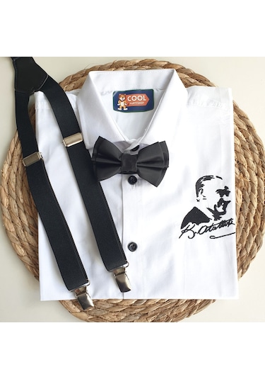 Coolpartyshop Atatürk Temalı Askı Papyon Gömlek