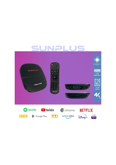 Sunplus Tesla XS 2 Ultra HD 4K Android TV Medya Oynatıcı