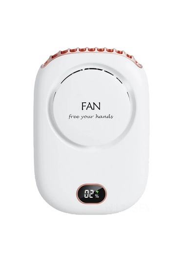 Maiyame Solomon Boyun Bağlı Feneri: 3 Hızlı Sessiz Motor, 10 Saat Pil, Geniş Açı Vantilatör, Masaüstü/boyun/bel Uygulanabilir Beyaz