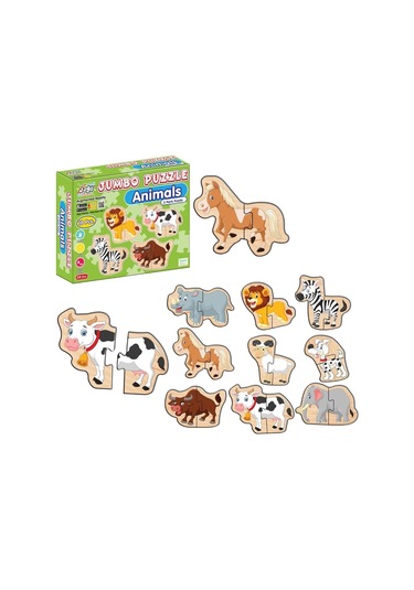 Jagu 2 Parçalı Jumbo Puzzle Hayvanlar 18 Prç.
