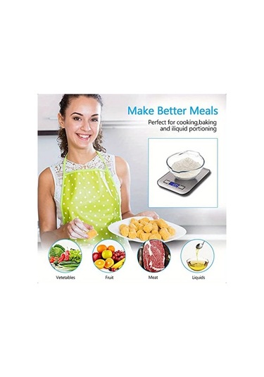 Oldfriend Qisebin Dijital Mutfak Terazisi 999g/2lb Hassas Tare Dönüşüm Siyah Siyah