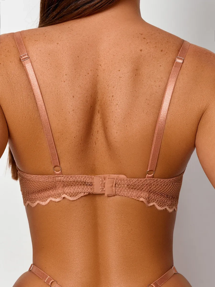 Astores Süngersiz Ve Push-up'sız Dantel Sütyen File 466503790 Kahverengi