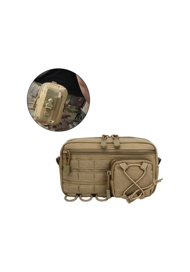 Suntek Bel Çantası Aşınmaya Dayanıklı Sağlam Kahverengi Kahverengi