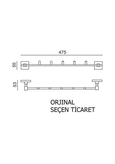 Çelik Banyo Paslanmaz Pirinç Kumru Askılık 5 Li Havluluk Banyo Askısı Krom