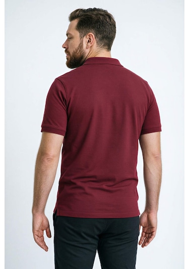 Defacto %100 Pamuk Polo Tişört H1650ax26spbr285 Bordo-br285