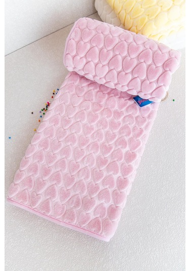 Kalpli Peluş Bebek Battaniyesi Pembe