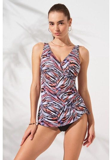 Pierre Cardin Mara Kruvaze Formlu Tankini Takım Çok Renkli
