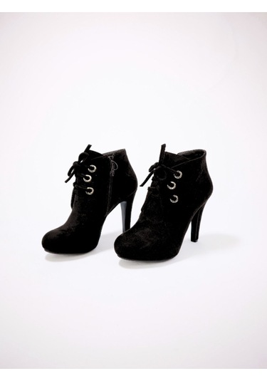 Kadın Nubuk Uzun Topuklu Ayakkabı Siyah