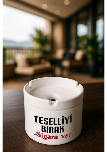 Porselen Baskılı Küllük - Teselli