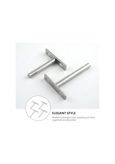 Pcs T-şekilli Yüzen Raf Braketleri Gizli Kör Raf Destekleri Duvar Ofisi Dekoru İçin