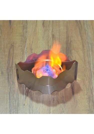 Besthome1 Stainless Steel Mini Alkollü Ocak, Taşınabilir Kamp Piknik Isıtıcı, Çift Pencere Koruma Çantası İle Gümüş Gümüş