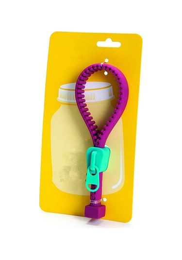 Yaratıcı Silikon Fermuarlı Çok Fonksiyonlu Kaydırmalı Konserve Ve Şişe Açacağı, Boyut: Açacak 5 Diğer Diğer