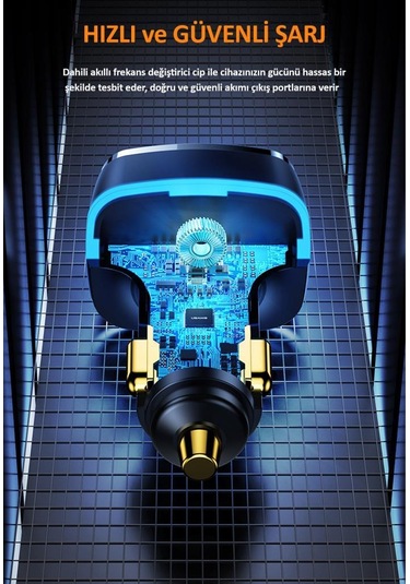 Usams US-CC126 PD Type-C + 2XUSB-A 80W Çakmaklık Hızlı Şarj Cihazı