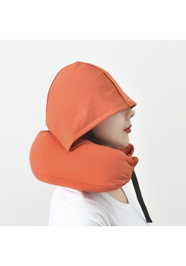 Suofeng Tam Pamuk Boyun Desteği Yastığı - Seyahat, Ofis Ve Öğle Dinlenmesi İçin U-şekilli Korumalı Yastık Koyu Gri, 16.5x67cm Koyu Gri