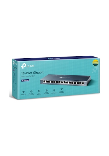 TP-Link TL-SG116 16 Port Gigabit Masaüstü Yönetilemez Switch