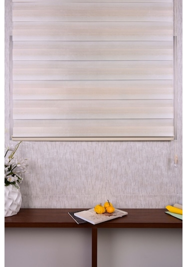 Gold Kendinden Desenli Etek Dilimsiz Ds11747 V2 Zebra Stor Güneşlik Perde