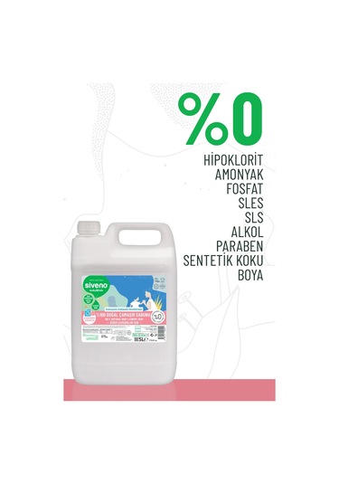 Siveno %100 Doğal Bebek Çamaşır Sabunu Kendinden Yumuşatıcılı Bitkisel Deterjan Vegan 5000 ml