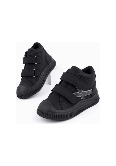 Muggo Nemo Çift Cırtlı Unısex Çocuk Bot Siyah