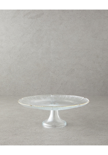 English Home Siana Cam Kek Standı 28 Cm Gold Gold