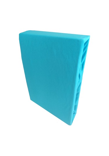 Mycey Çift Kişilik Lastikli Pamuk Penye Çarşaf Takımı 200x200+30 Cm Turkuaz