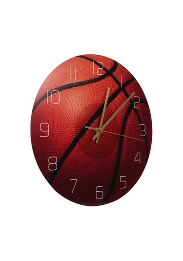 Goldenqian Basketbol Akrilik Sessiz Duvar Saati Yatak Odası Oturma Odası Alarm Doğum Günü Noel Hediyeleri Dekor Için Hediye Muvy9o ÇOk Renkli
