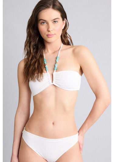 Defacto Regular Fıt Krinkıl Kumaş Bikini Üstü G3771ax26smwt16 Beyaz-wt16