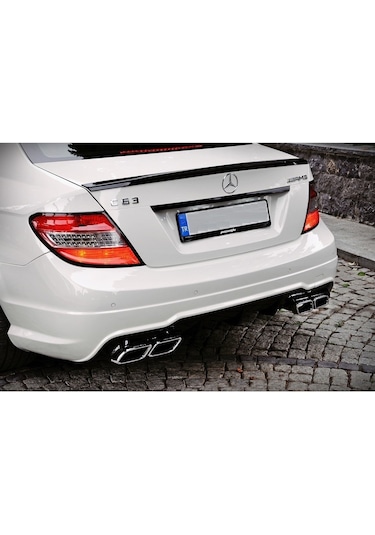 C180 C200 W204 DİFÜZÖR PLASTİK PARLAK SİYAH ARKA TAMPON EKİ